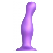 Фиолетовая насадка Strap-On-Me Dildo Plug Curvy size L - Strap-on-me - купить с доставкой в Липецке
