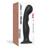 Черная насадка Strap-On-Me Dildo Plug P G size XXL - Strap-on-me - купить с доставкой в Липецке