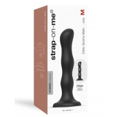 Черная насадка Strap-On-Me Dildo Geisha Balls size M - Strap-on-me - купить с доставкой в Липецке