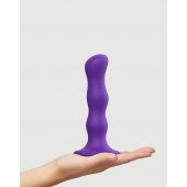 Фиолетовая насадка Strap-On-Me Dildo Geisha Balls size M - Strap-on-me - купить с доставкой в Липецке