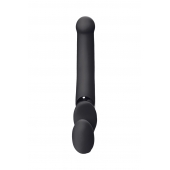 Черный безремневой вибрострапон Silicone Bendable Strap-On - size XL - Strap-on-me - купить с доставкой в Липецке