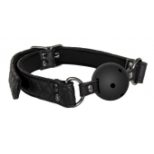 Черный кляп-шарик BALL GAG DIAMOND - Dream Toys - купить с доставкой в Липецке