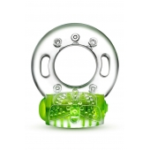 Зеленое эрекционное виброкольцо Arouser Vibrating C-Ring - Blush Novelties - в Липецке купить с доставкой