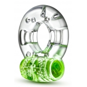 Зеленое эрекционное виброкольцо Arouser Vibrating C-Ring - Blush Novelties - в Липецке купить с доставкой