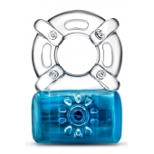 Синее эрекционное виброкольцо Pleaser Rechargeable C-Ring - Blush Novelties - в Липецке купить с доставкой