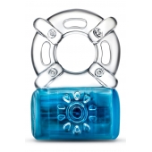 Синее эрекционное виброкольцо One Night Stand Vibrating C-Ring - Blush Novelties - в Липецке купить с доставкой