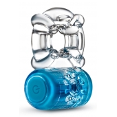 Синее эрекционное виброкольцо One Night Stand Vibrating C-Ring - Blush Novelties - в Липецке купить с доставкой