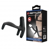 Черная вибронасадка на пенис Vibrating Penis Sling - Baile - в Липецке купить с доставкой