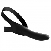 Черный кляп-страпон Masters Mini Face Fuck Strap-On - 14 см. - XR Brands - купить с доставкой в Липецке