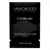 Крем для массажа и мастурбации Wicked Stroking and Massage Creme - 3 мл. - Wicked - купить с доставкой в Липецке