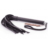 Черная кожаная плеть  Индиго  - 50 см. - Crazy Handmade - купить с доставкой в Липецке