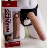 Насадка-фаллос в комплекте с трусиками Harness - 21,6 см. - LOVETOY (А-Полимер) - купить с доставкой в Липецке