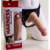 Страпон Harness из двух предметов: регулируемые трусики и насадка-фаллос - 17,5 см. - LOVETOY (А-Полимер) - купить с доставкой в Липецке