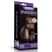 Женский темнокожий страпон Easy Strapon Set 7 Inch - 18 см. - Lovetoy - купить с доставкой в Липецке