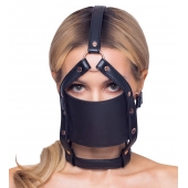 Черный намордник с кляпом-шаром Head Harness With A Gag - Orion - купить с доставкой в Липецке