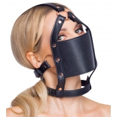 Черный намордник с кляпом-шаром Head Harness With A Gag - Orion - купить с доставкой в Липецке