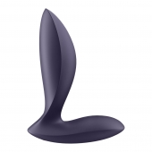 Фиолетовый анальный вибростимулятор Power Plug - Satisfyer - в Липецке купить с доставкой