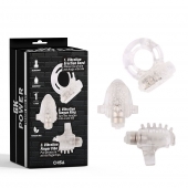 Набор из 3 прозрачных эрекционных колец с вибрацией Teasers Ring Kit - Chisa - в Липецке купить с доставкой
