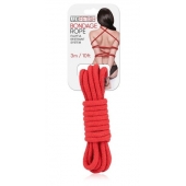 Красная хлопковая веревка для связывания - 3 м. - Lux Fetish - купить с доставкой в Липецке
