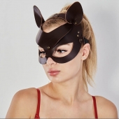 Коричневая кожаная маска  Кошечка - Sitabella - купить с доставкой в Липецке