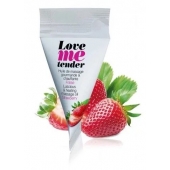 Съедобное согревающее массажное масло Love Me Tender Strawberry с ароматом клубники - 10 мл. - Love to Love - купить с доставкой в Липецке