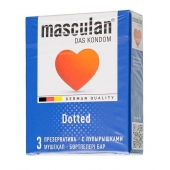 Презервативы с пупырышками Masculan Dotted - 3 шт. - Masculan - купить с доставкой в Липецке