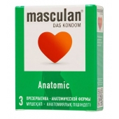 Презервативы анатомической формы Masculan Anatomic - 3 шт. - Masculan - купить с доставкой в Липецке