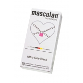 Ультрапрочные презервативы Masculan Ultra Safe Black - 10 шт. - Masculan - купить с доставкой в Липецке