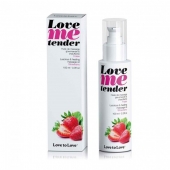 Съедобное согревающее массажное масло Love Me Tender Strawberry с ароматом клубники - 100 мл. - Love to Love - купить с доставкой в Липецке