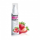 Съедобное согревающее массажное масло Love Me Tender Strawberry с ароматом клубники - 100 мл. - Love to Love - купить с доставкой в Липецке