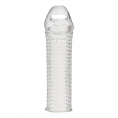 Текстурированная насадка на пенис Clear Textured Penis Enhancing Sleeve Extension - 16,5 см. - BlueLine - в Липецке купить с доставкой