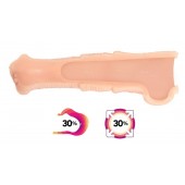 Телесная фантазийная насадка на член Cock Sleeve Size L - KOKOS - в Липецке купить с доставкой