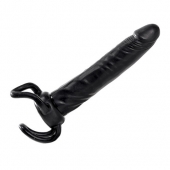 Чёрная насадка-фаллос для двойного проникновения INFLATABLE DILDO SLIM DONG  - 13,5 см. - Toyz4lovers - в Липецке купить с доставкой