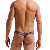 Мужские трусы-тонги с разноцветным геометрическим принтом - Gauvine купить с доставкой