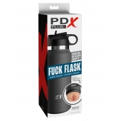 Серый мастурбатор в виде бутылки F*ck Flask - Pipedream - в Липецке купить с доставкой