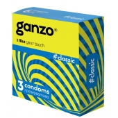 Классические презервативы с обильной смазкой Ganzo Classic - 3 шт. - Ganzo - купить с доставкой в Липецке