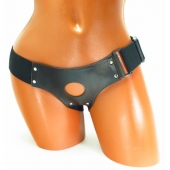 Трусики для страпона коричневого цвета - БДСМ Арсенал - купить с доставкой в Липецке