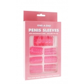 Набор из 7 розовых насадок на пенис ONE-A-DAY PENIS SLEEVES PINK - Seven Creations - в Липецке купить с доставкой