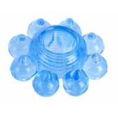 Голубая гелевая насадка-цветок - Toyfa Basic - в Липецке купить с доставкой