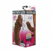 Коричневая насадка на пенис Wolftooth Sleeve - 13 см. - Baile - в Липецке купить с доставкой