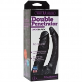 Черная насадка-фаллоимитатор для двойной стимуляции Double Penetrator - 16 см. - Doc Johnson - купить с доставкой в Липецке