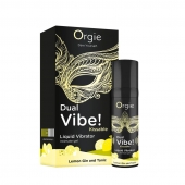 Съедобный жидкий вибратор Dual Vibe! со вкусом лимонного джина с тоником - 15 мл. - ORGIE - купить с доставкой в Липецке