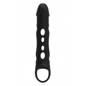 Черная насадка-удлинитель Vibrating Extender With Remote с вибрацией - Dream Toys - в Липецке купить с доставкой