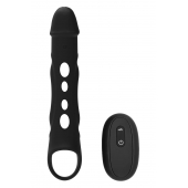 Черная насадка-удлинитель Vibrating Extender With Remote с вибрацией - Dream Toys - в Липецке купить с доставкой