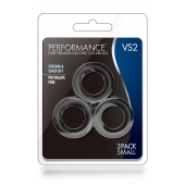 Набор из 3 черных эрекционных колец Black Small Penis Rings - Blush Novelties - в Липецке купить с доставкой