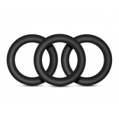 Набор из 3 черных эрекционных колец Black Small Penis Rings - Blush Novelties - в Липецке купить с доставкой