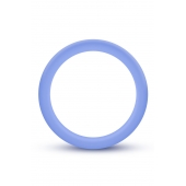 Голубое люминесцентное кольцо Silicone Glo Cock Ring - Blush Novelties - в Липецке купить с доставкой