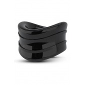 Черное эрекционное кольцо на мошонку Beef Ball Stretcher Snug - Blush Novelties - в Липецке купить с доставкой