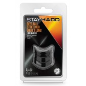 Черное эрекционное кольцо на мошонку Beef Ball Stretcher Snug X Long - Blush Novelties - в Липецке купить с доставкой