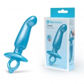 Голубая анальная пробка для массажа простаты Hither Silicone Prostate Plug - 14,3 см. - b-Vibe - в Липецке купить с доставкой